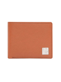 United Colors of Benetton - Men Shetland Leather Slim Fold Wallet - Tan