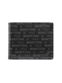 United Colors of Benetton - Men Berkner Leather Global Coin Wallet - Black