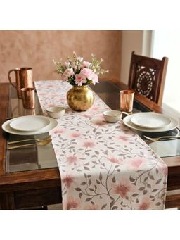 Akira Furnishings - Light Pink Floral Soothing Print Table Runner
