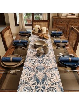 Akira Furnishings - Add A Touch Of Elegance with Our Traditional Blue and Purple Table Runner