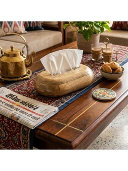 Akira Furnishings - Crafted Elegance: The Mango Wood Tissue Box – a Masterpiece of Artisanal Ingenuity