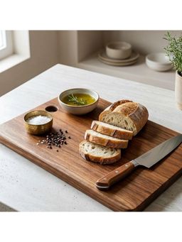 Akira Furnishings - 18-Inch Seamless Sheesham Wood Chopping and Serving Board