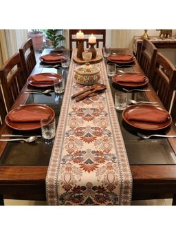 Akira Furnishings - Heritage Elegance Table Runner with Traditional Indian Motifs