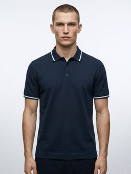 DESIGN ELEMENTS - Men Casual Short Sleeves Polo T-Shirt