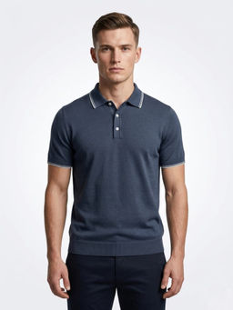 DESIGN ELEMENTS - Men Casual Short Sleeves Polo T-Shirt