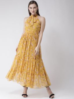 KASSUALLY - Yellow Floral Printed Maxi Dress