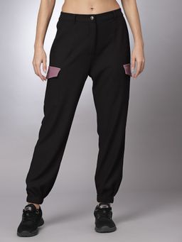 KASSUALLY - Black Solid Joggers