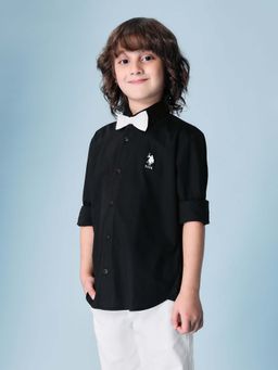 U.S. POLO ASSN. - Uspa Kids Boys Poplin Bow Tie Shirt