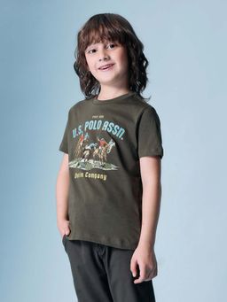 U.S. POLO ASSN. - Uspa Kids Boys Brand Printed Regular Fit T-Shirt