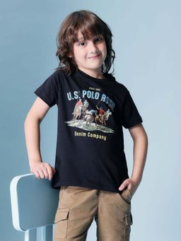 U.S. POLO ASSN. - Uspa Kids Boys Brand Printed Regular Fit T-Shirt