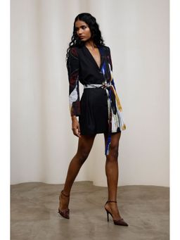 Advait - Kiyo Black Blazer Dress With Belt