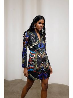 Advait - Saeri Embroidered Multicolor Blazer Dress