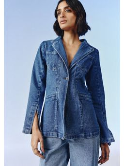 quietBold - Echelon Denim Solid Blazer
