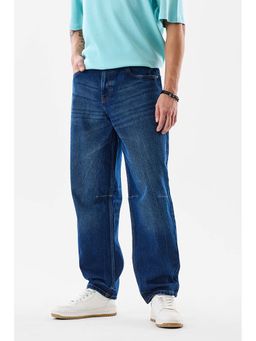 Snitch - Blue Washed Relaxed Casual Jeans for Men