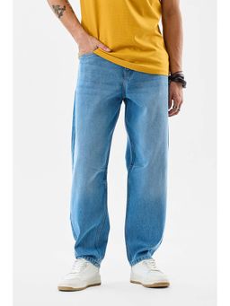 Snitch - Light Blue Washed Relaxed Casual Jeans for Men