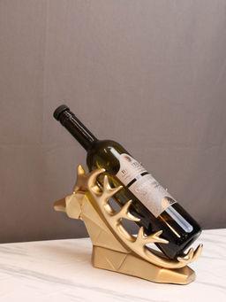 Smokey Cocktail - Gold Deer Head Sculpture