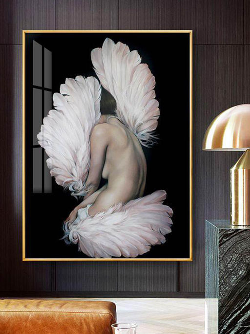 Smokey Cocktail Always Blossom Champagne Gold Frame Wall Painting