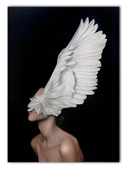 Smokey Cocktail - Lady Bird Black Frame Wall Painting