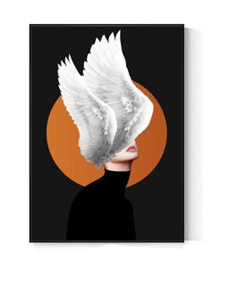 Smokey Cocktail - Lady Bird Black Frame Wall Painting