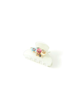 Accessorize London - Women's 3D Floral Bulldog Claw clip