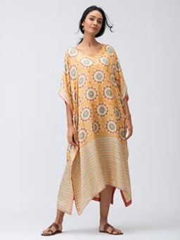 Fabindia - Silk Printed Long Length Kaftan
