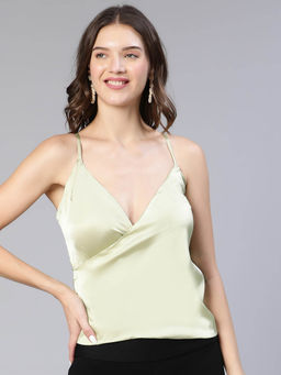 Oxolloxo - Green Solid Regular Fit Top