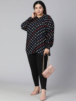 Oxolloxo - Multi-Color Polka Dots Regular Fit Top