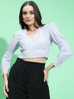 Oxolloxo - Blue Stripes Regular Fit Top