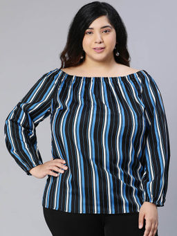 Oxolloxo - Multi-Color Stripes Regular Fit Top