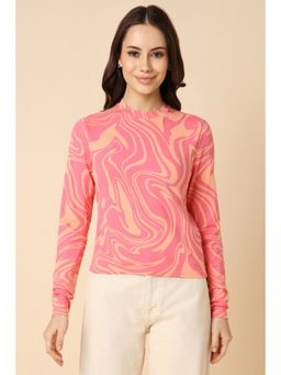 Allen Solly - Women Pink Print Party Top