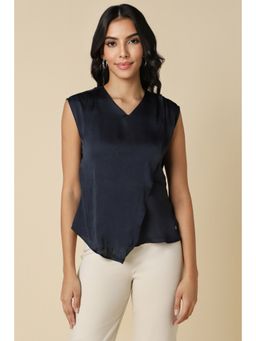 Allen Solly - Women Navy Textured Causal Top