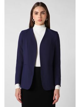 Van Heusen - Women Navy Solid Blazer