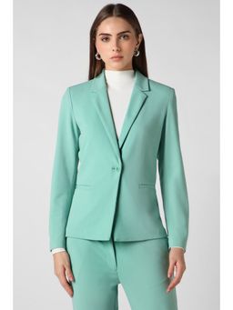 Van Heusen - Women Green Solid Blazer