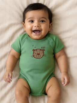 Somersault - Green Roar Embroidered Cotton Bodysuit
