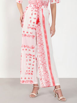 VERO MODA - White Printed Trouser