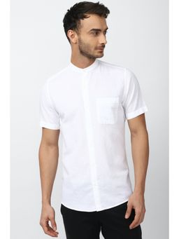 Peter England - Men White Slim Fit Casual Shirt