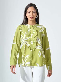 SALT Attire - Green Printed Full Sleeve Top
