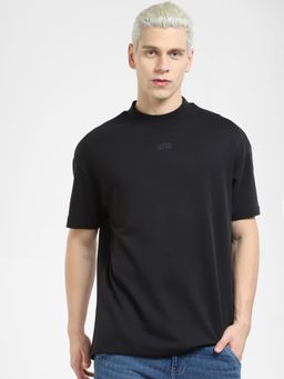 Jack & Jones - Black High Neck Boxy Fit T-shirt