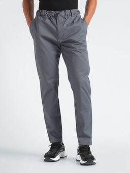 Calvin Klein - Grey Slim Fit Solid Mid Rise Trouser