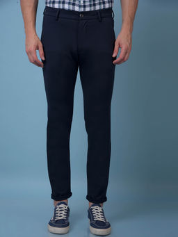 CRIMSOUNE CLUB - Men Navy Blue Trouser