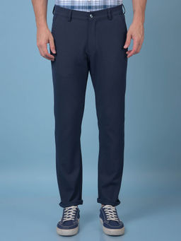 CRIMSOUNE CLUB - Men Navy Blue Trouser