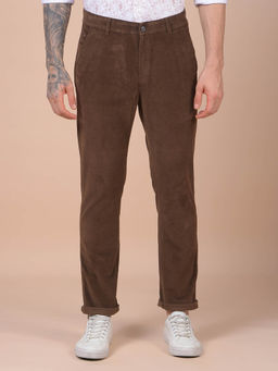 CRIMSOUNE CLUB - Men Brown Printed Corduroy Trouser