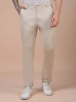 CRIMSOUNE CLUB - Men Beige Trouser
