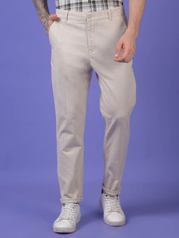 CRIMSOUNE CLUB - Men Beige Printed Trouser
