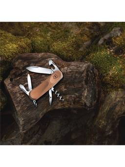 Victorinox - Swiss Army Knife Evolution Wood 10, 11 Functions, Walnut Wood Brown (Small)