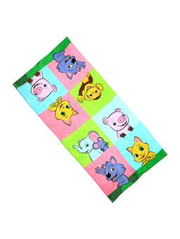 Prakartik - 100% Cotton Fur For Kids Cartoon Printed Boys And Girls Bath Towels -Pink