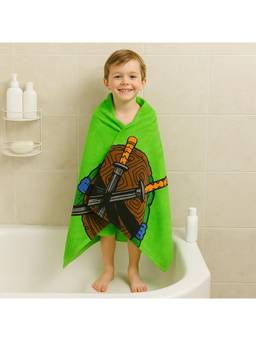 Prakartik - 100% Cotton Fur For Kids Cartoon Printed Boys And Girls Bath Towels -Light Green