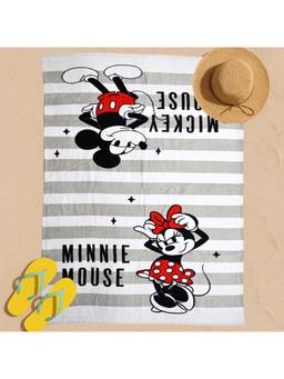 Prakartik - 100% Cotton Fur For Kids Cartoon Printed Boys And Girls Bath Towels -White