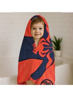 Prakartik - 100% Cotton Fur For Kids Cartoon Printed Boys And Girls Bath Towels -Red
