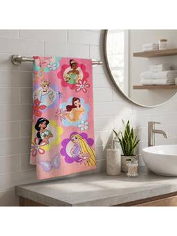 Prakartik - 100% Cotton Fur For Kids Cartoon Printed Boys And Girls Bath Towels -Peach